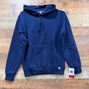New With Tags Russell Athletic Medium Weight Navy Blue Hoodie Size Small